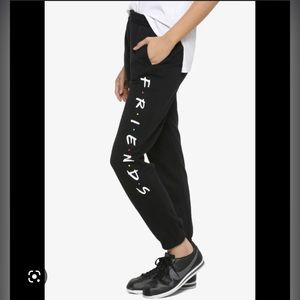 Friends Terry Joggers Black Friends Logo Size Small